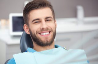 patient at the dentist dental bridge